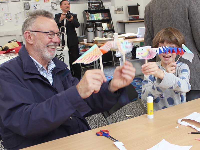 Dragon making at Lancaster Library
